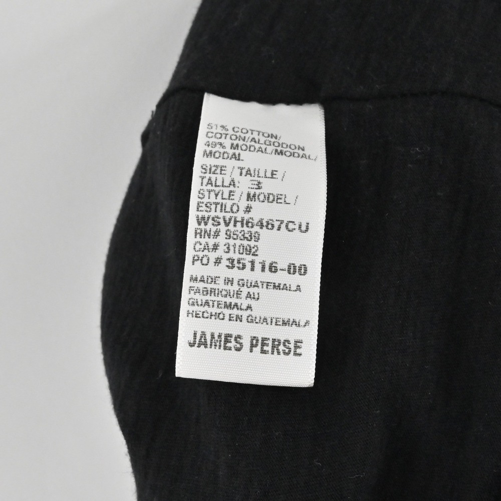 James Perse Short Sleeve Jersey Tee Shirt Dress Womens Size 3 L Black Minimalist - Picture 8 of 11